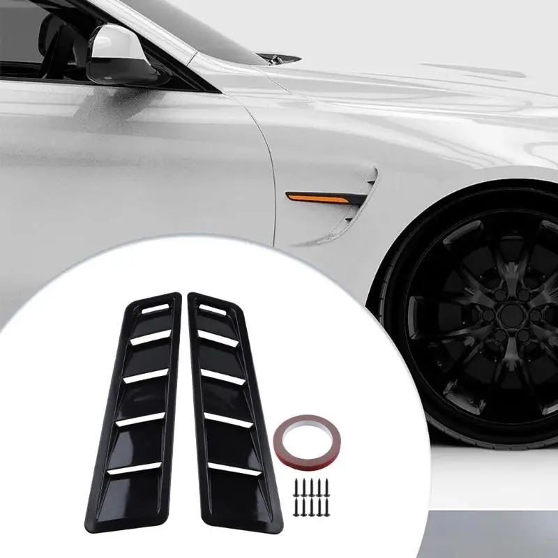M76E Paar Motorhauben-Lamellenverkleidungen, ABS-Akzentplatten, Haubenverkleidung für Motorhauben-Styling – Detail 9