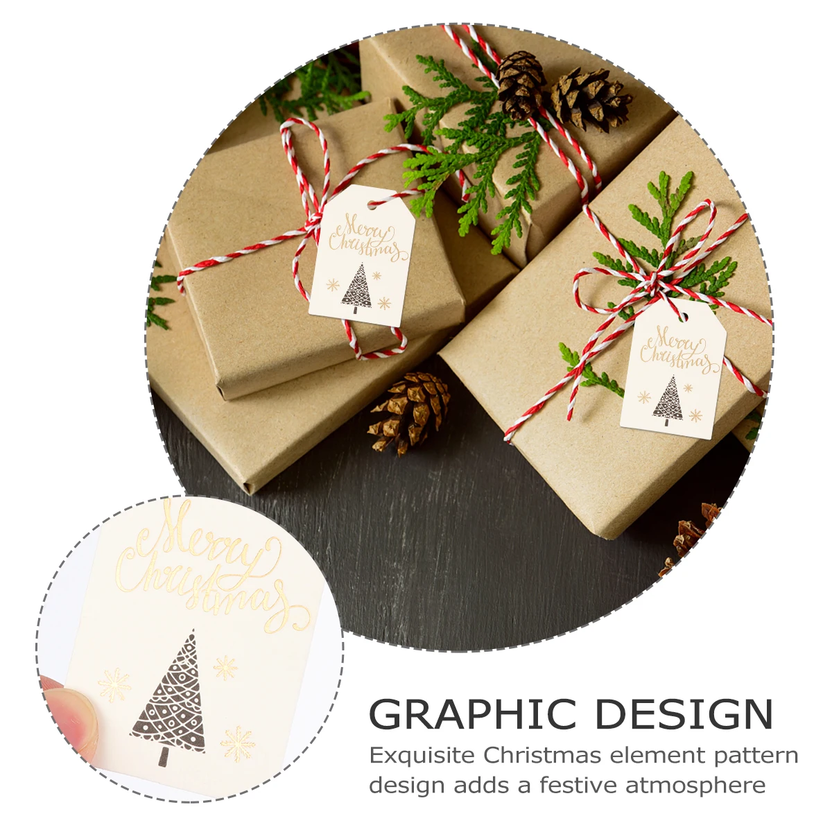

100pcs Christmas Tree Bookmark Cardstock Holiday Gift Tags Present Paper Jam Versatile Decorative Styles for Cards