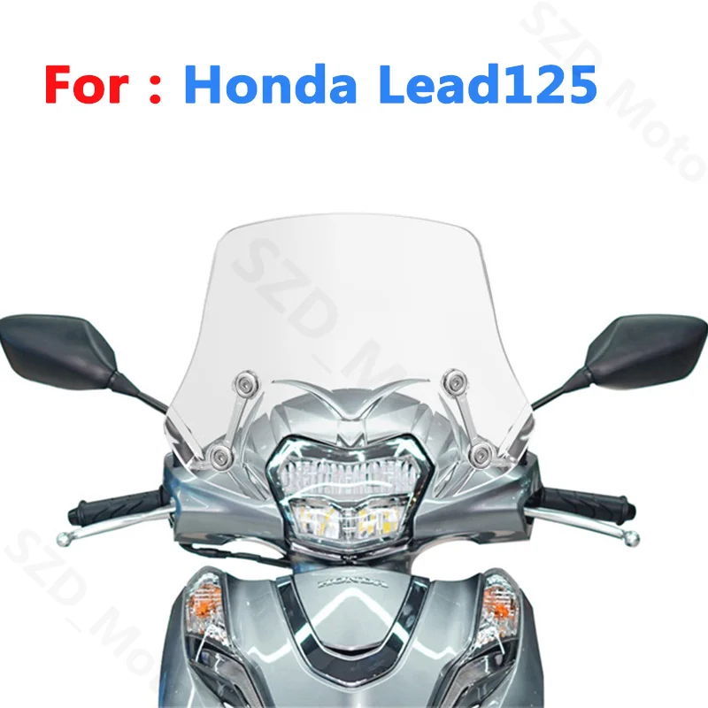 For Honda Lead125 Lead 125 Motorcycle Accessories Windscreens Windshield Wind Deflectors Viser Visor Transparent