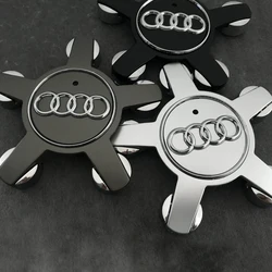 4PCS Car Five Claws Wheel Center Cap Hub Covers Auto Emblem Decoration Accessories for AUDI A4 B8 B6 B9 B7 A3 8P 8V 8L A6 C7 C6