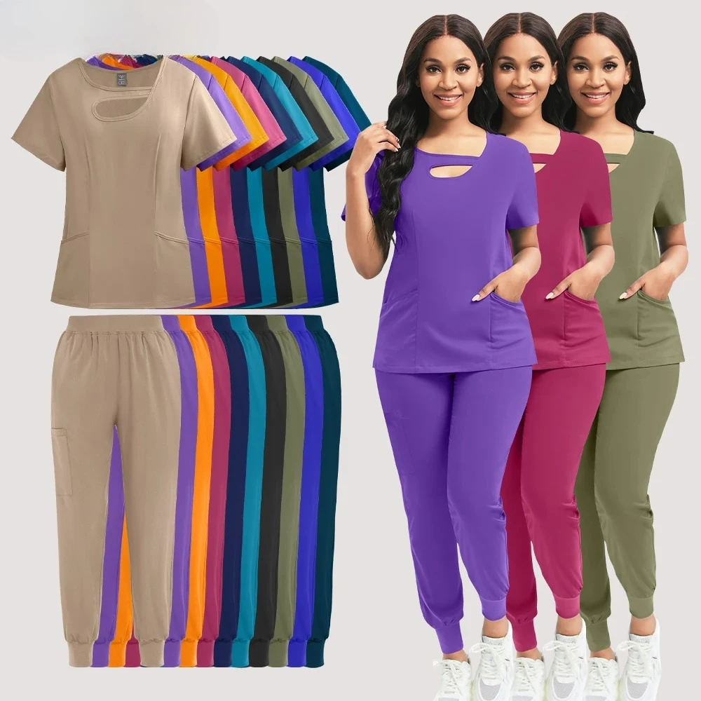 

Оптовая продажа, рабочая одежда для операционной, медицинская униформа, женские больничные рабочие скрабы, набор принадлежностей, костюм для стоматологической медсестры, спецодежда для бега