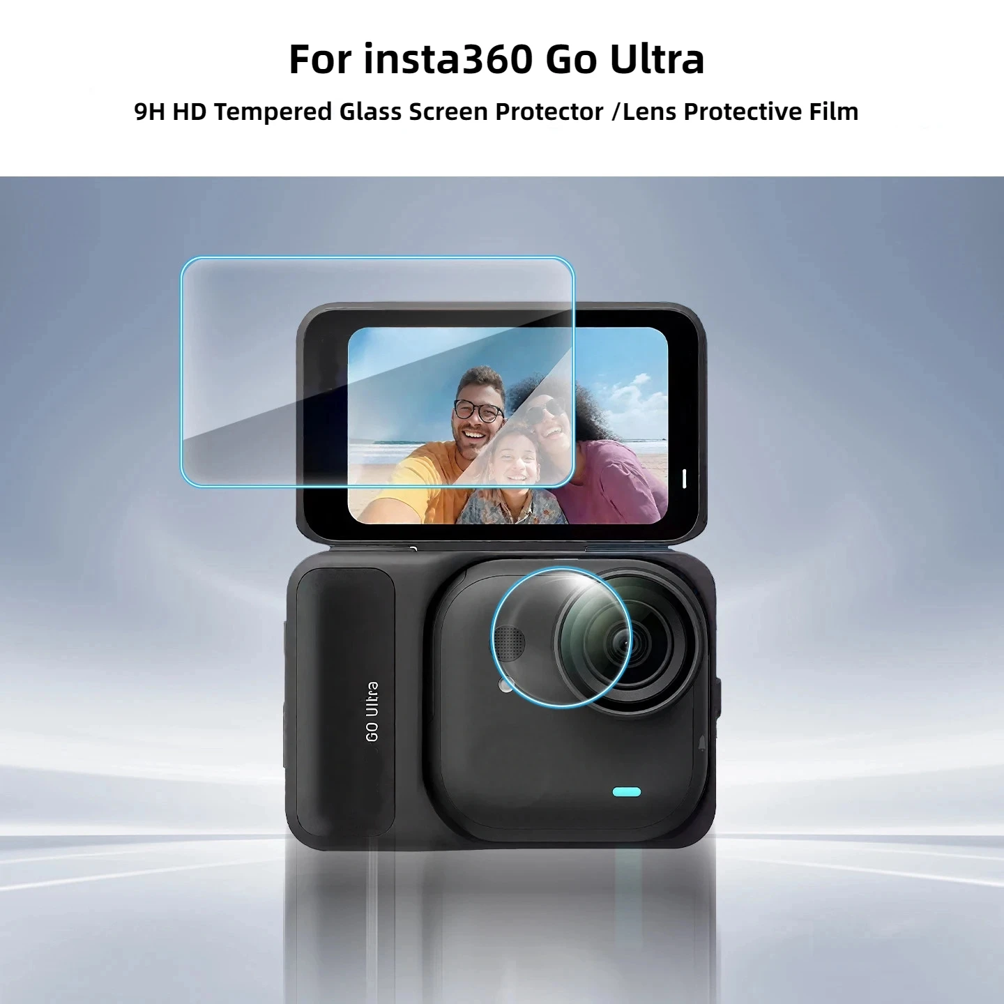 

For insta360 Go Ultra 9H HD Tempered Glass Screen Protector /Lens Protective Film for Insta360 Go Ultra Camera