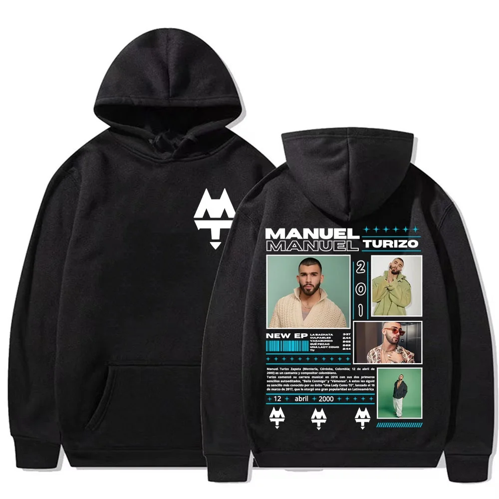 

Manuel Turizo 201 World Tour 2025 осень/зима мужская женская Harajuku хип-хоп панк модная повседневная толстовка из чистого хлопка