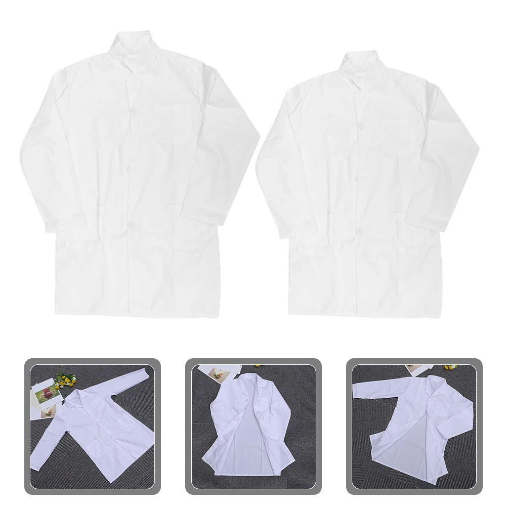 

2pcs Scientist Costume Adorable Role Play Halloween For Washable Functional Science Experiments Cosplay Lab Decorative