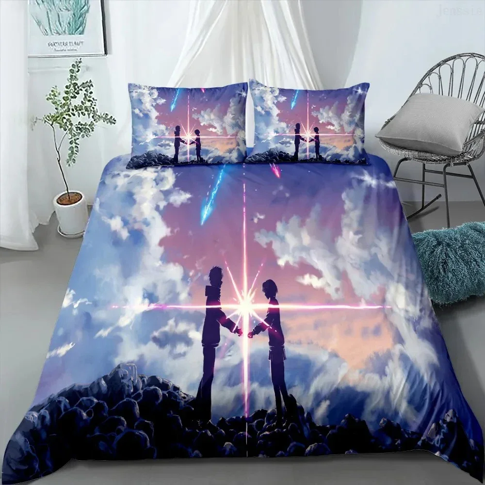 phechion Anime Your Name 3D Print Bedding Set Duvet Covers Pillowcases One Piece Comforter Bedding Sets Bedclothes Bed K214