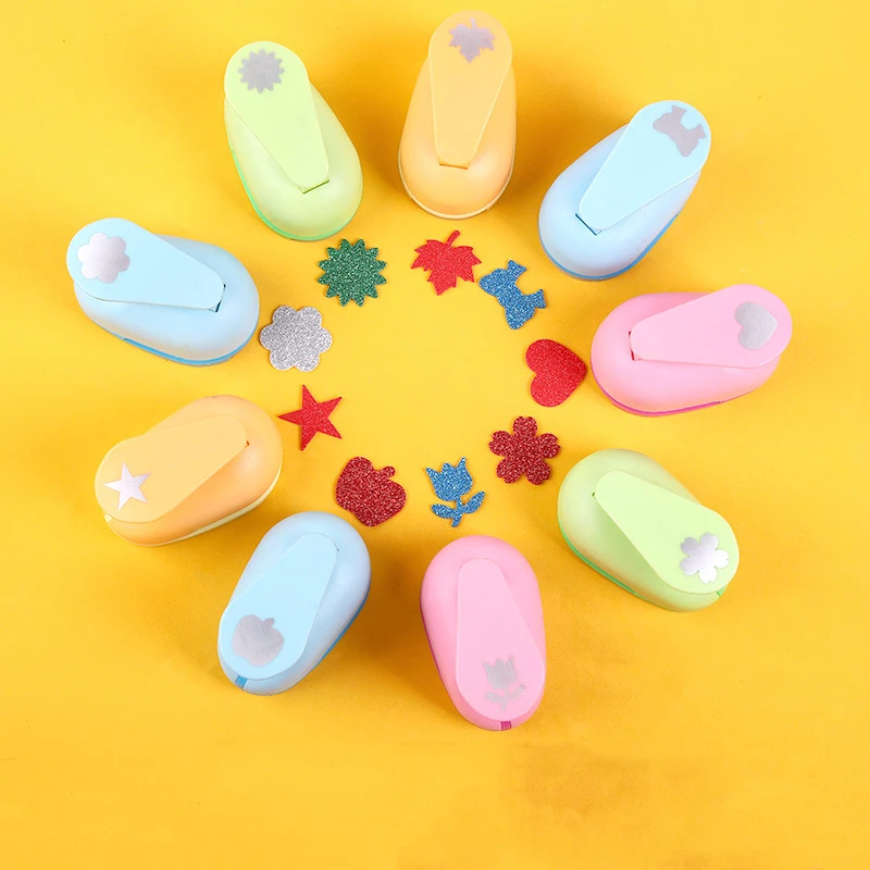 4.5CM-5cm multi shape punch for children Paper Cuttings making DIY necessary scrapbook hand embossing tool