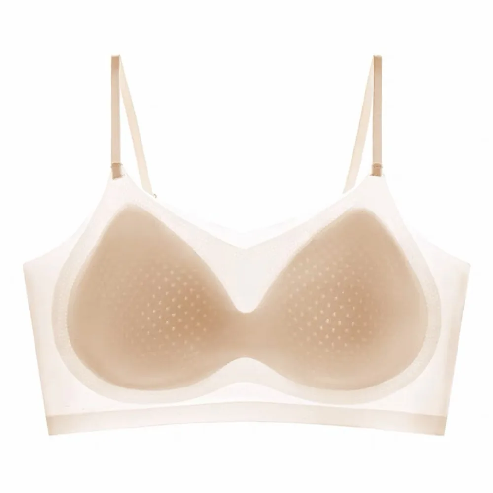 

Sweet Close-fitting Seamless Bra Anti-sagging Shockproof Brassiere for Women Beautiful Back Wireless Deep V Bra Yoga