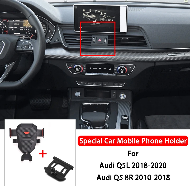 

For Audi Q5L 2018-2020 Q5 8R 2010-2018 Car Styling Mobile Phone Holder Air Vent Cradle Mount Stand Cell Phone Holder Accessories