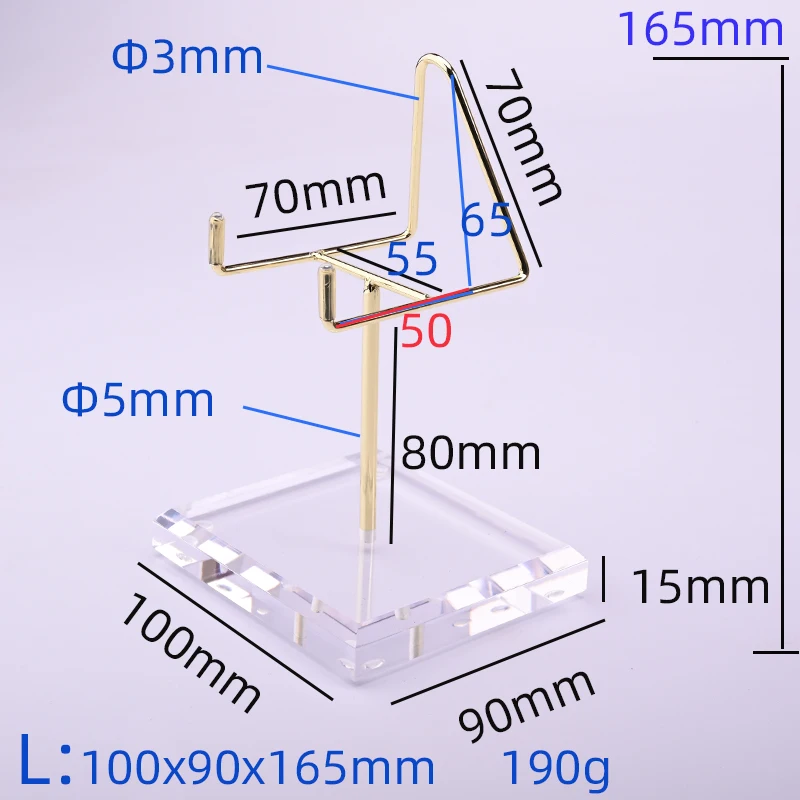 Larger Factory Supply Metal Background Stand Metal Frame Stand in Low Price Crystal Stone Display Mineral Holder Display Rack