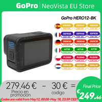 【EU Stock】GoPro HERO12 Black Action Camera HyperSmooth6.0 5.3K60fps Video 27MP Go Pro12 helmet Sport Camera