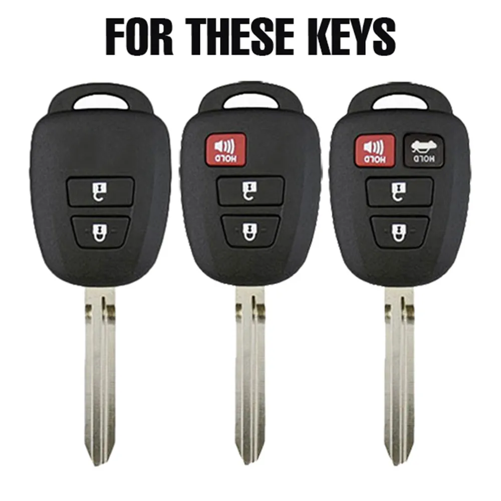 4-przyciskowy silikonowy pokrowiec na pilota samochodowego do Toyoty Camry Corolla RAV4 Vios Prius C Highlander 2012-2016 2017 2018 — zdjęcie 3