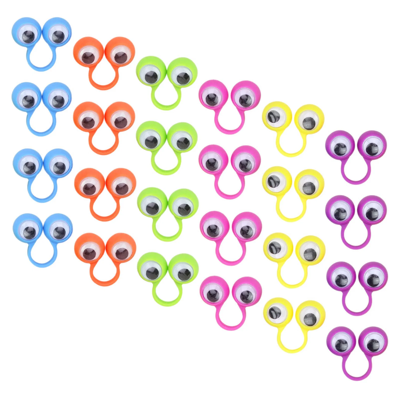 24 قطعة العين فنجر الدمى مقلة العين خواتم حفلة لصالح الاطفال حلقة بلاستيكية التعليمية التظاهر اللعب الإبداع لعبة أطفال