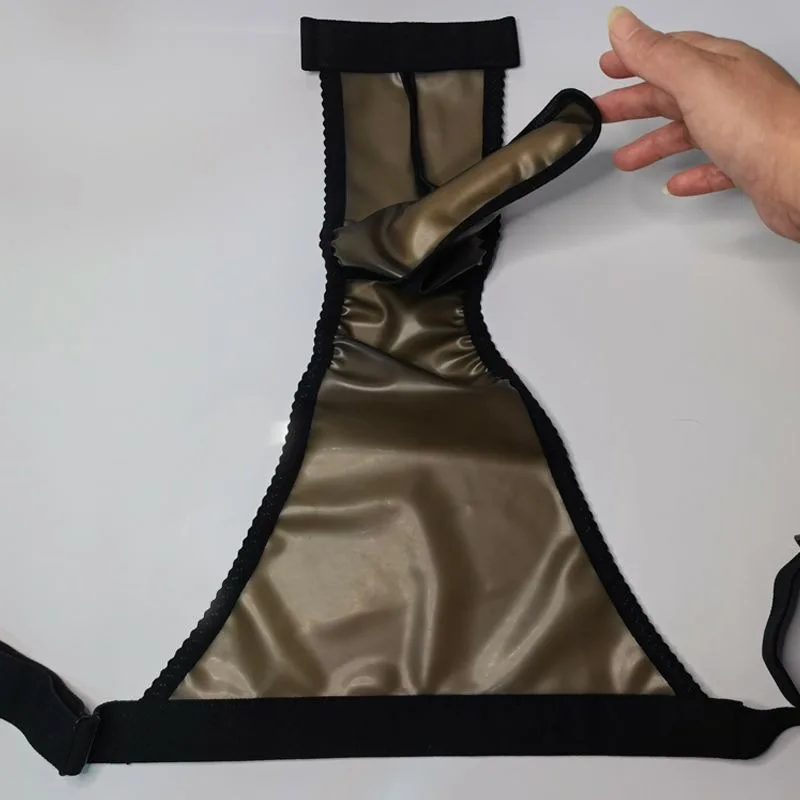 Men's Soft Latex Plastic Fitted T-Briefs DJ Club Bar Fetish Live Show Panties Dance Private Party FKK Costumes Panty BF Underwea