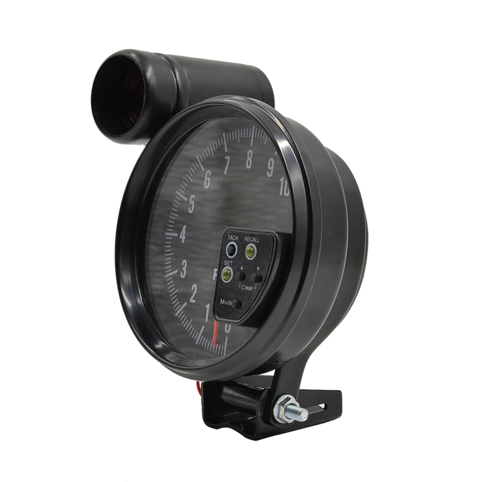 5 Inch Tachometer Gauge Black 7 Colors Backlight with Shift Light Peak Sound LED Flash When RPM Warning