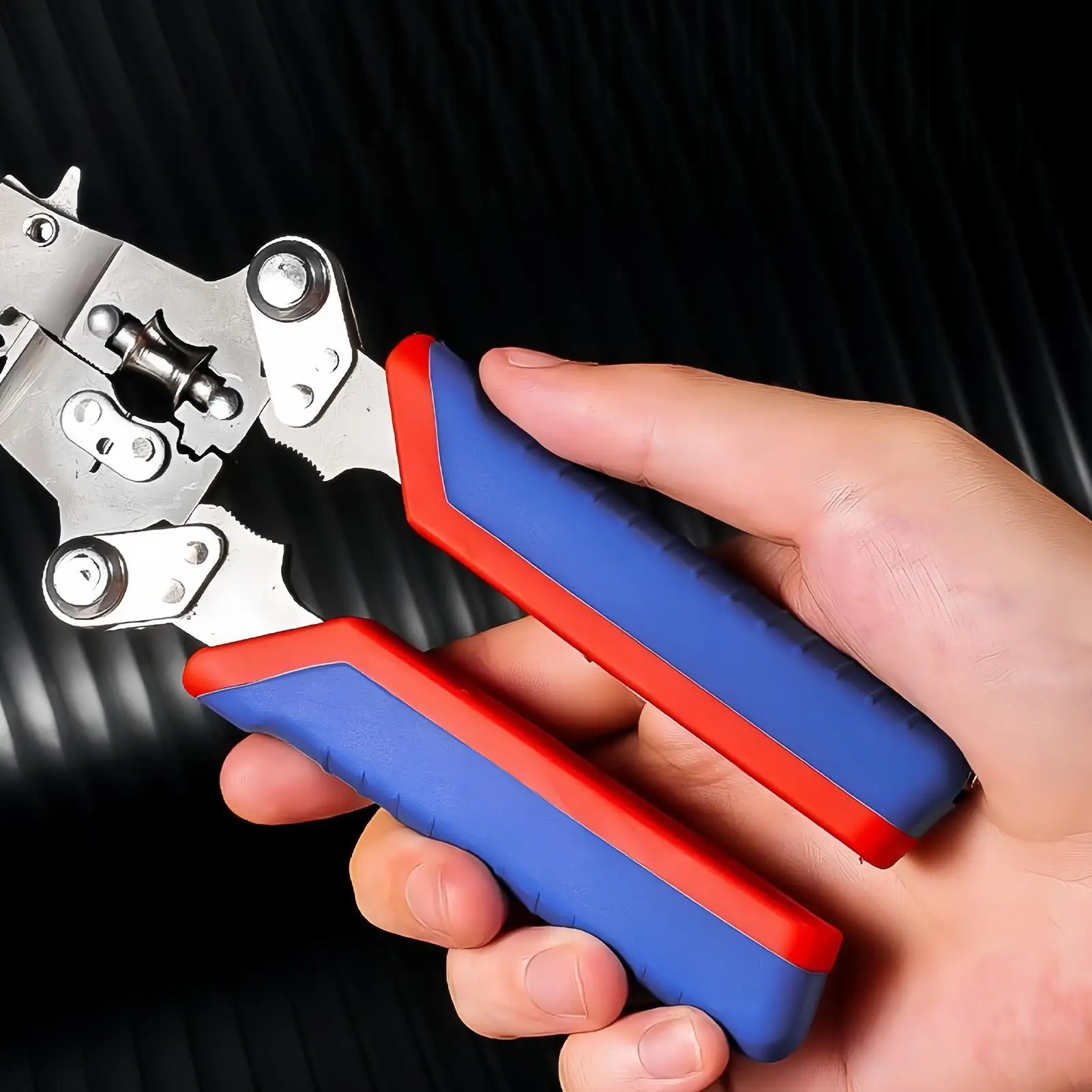 Herramienta pelacables con probador de voltaje, herramienta cortadora pelacables plegable para electricista, taller de garaje de fábrica en el hogar