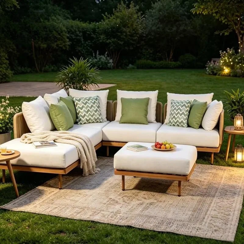 Modular Modern Aluminum Frame Garden Set 3 Seats Quick Drying Foam Waterproof Cushion Eco Friendly Hotel Outdoor Furniture