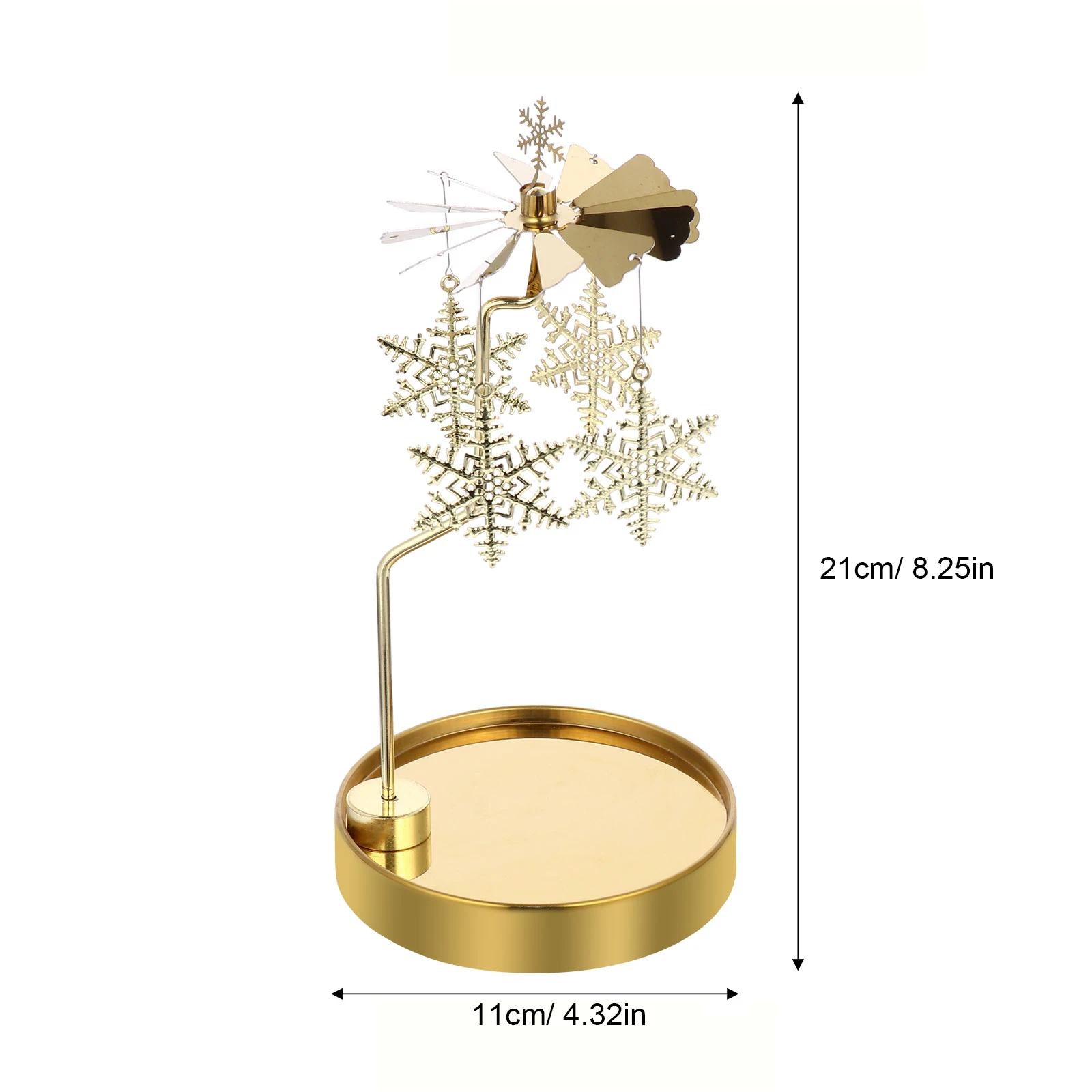 Christmas Stand Rotating Candlestick Premium Metal Xmas Holder Table Decor Home Adornment Wedding Gathering Decoration