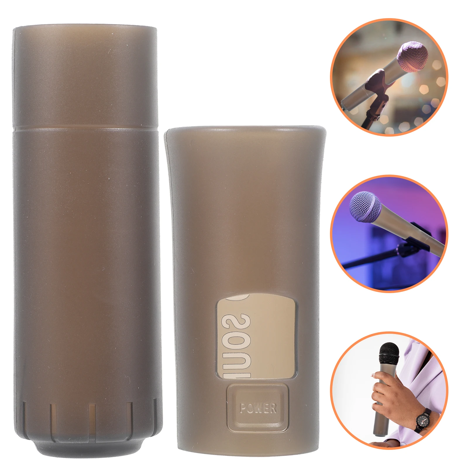 

Wireless Handheld Microphone Handle Cover Silicone Mic Sleeve Reusable Microphone Accessory Shockproof For Ktv Stage