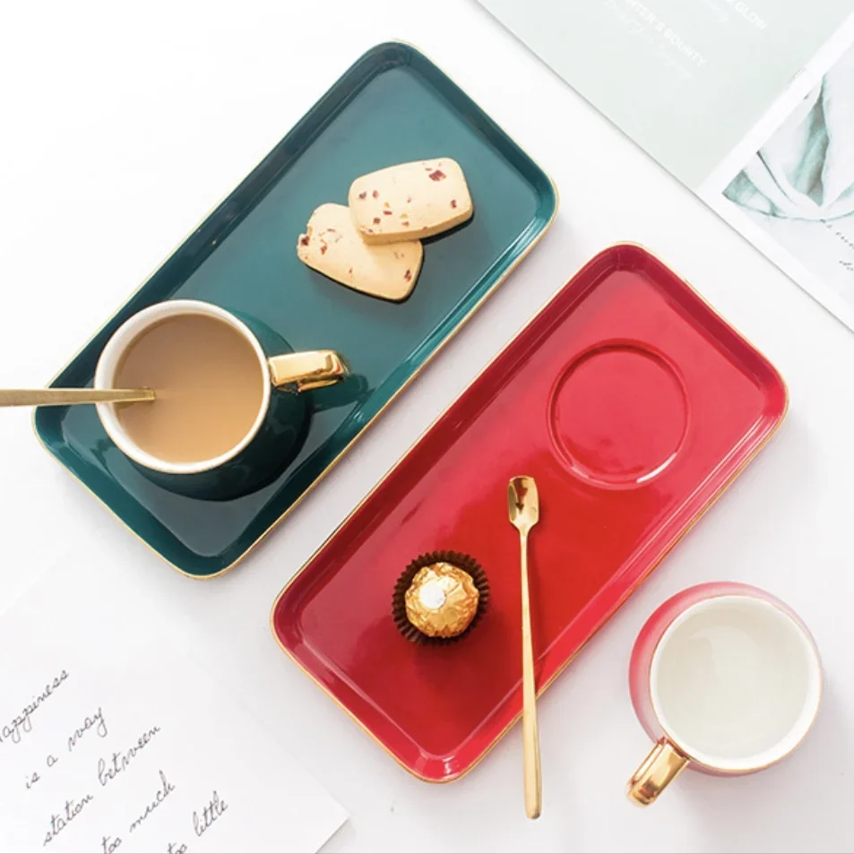 

# Nordic Phnom Penh Milk Cup Glazed Coffee European Afternoon Tea Ceramic Coffee Cup Tea Saucer Set #