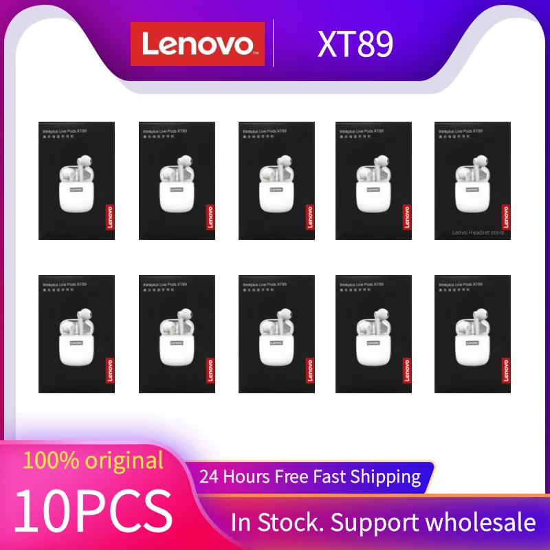 

Originele Lenovo XT89 5pcs 10pcs TWS draadloze headset Bluetooth versie 5.0 Touch control In-ear sport headset / HD bellen