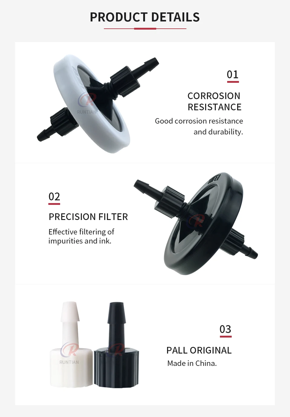 10 Stück Tintenfilter für Lösungsmittel-Tintenstrahldrucker, 10 μm Filter für Flora Allwin Myjet Liyu Infiniti 20 Mikron UV-Scheiben-Tintenfilter – Detail 3