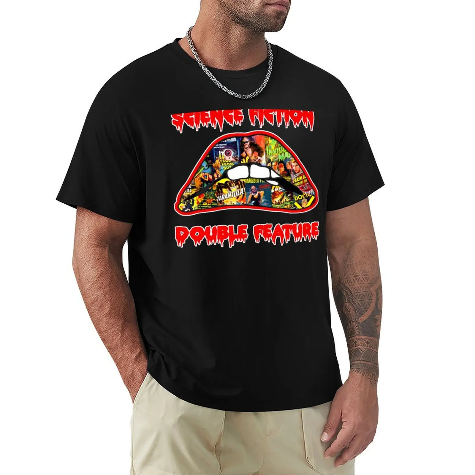 Science Fiction / Double Feature (LIPS! LIPS!! LIPS!!!) T-Shirt Soft Basic Cotton Short Sleeve Tee
