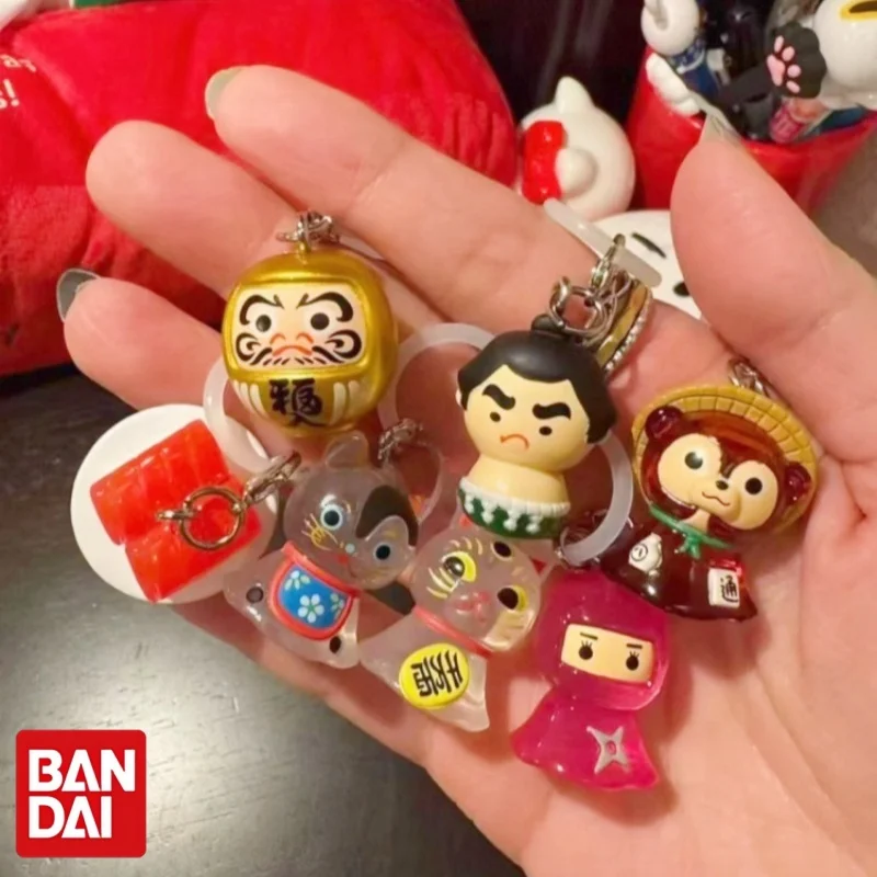 

Bandai Japanese Impression Object Style Pendant Twisted Egg Mini Fortune Cat Sumo, Damo Sushi, Ninja, Tanuki Cat