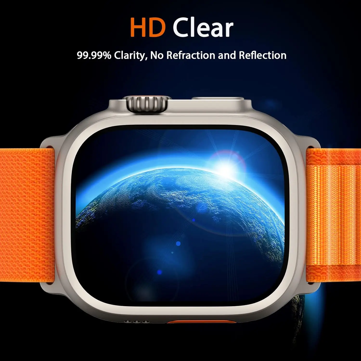 Pellicola salvaschermo per Apple Watch Ultra 2 49mm accessori pellicola in vetro temperato impermeabile antigraffio per iWatch Ultra2 49mm