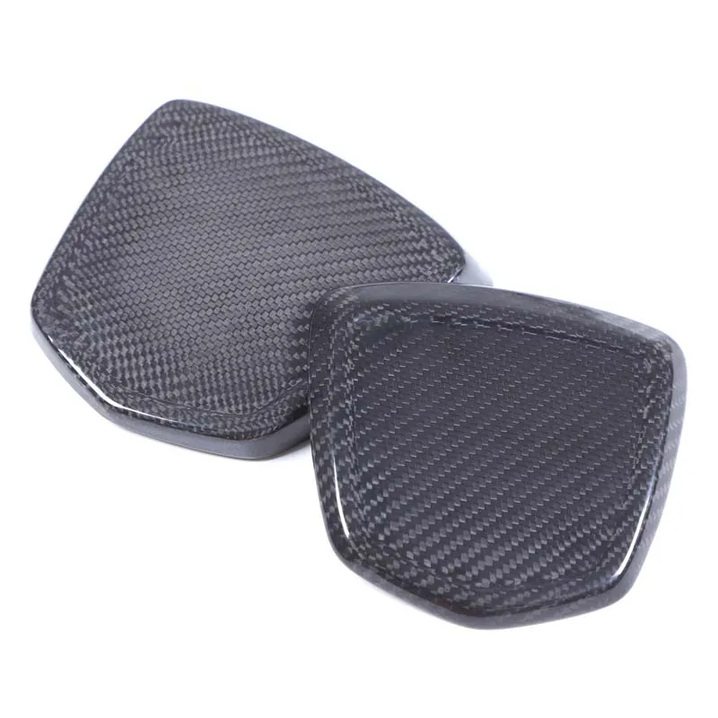 Real dry Carbon Fiber Car Rear Emblem Logo Ring Trim Panel Cover Protection Car parts 2PCS For Abarth 595 695 2012-2023 view 6
