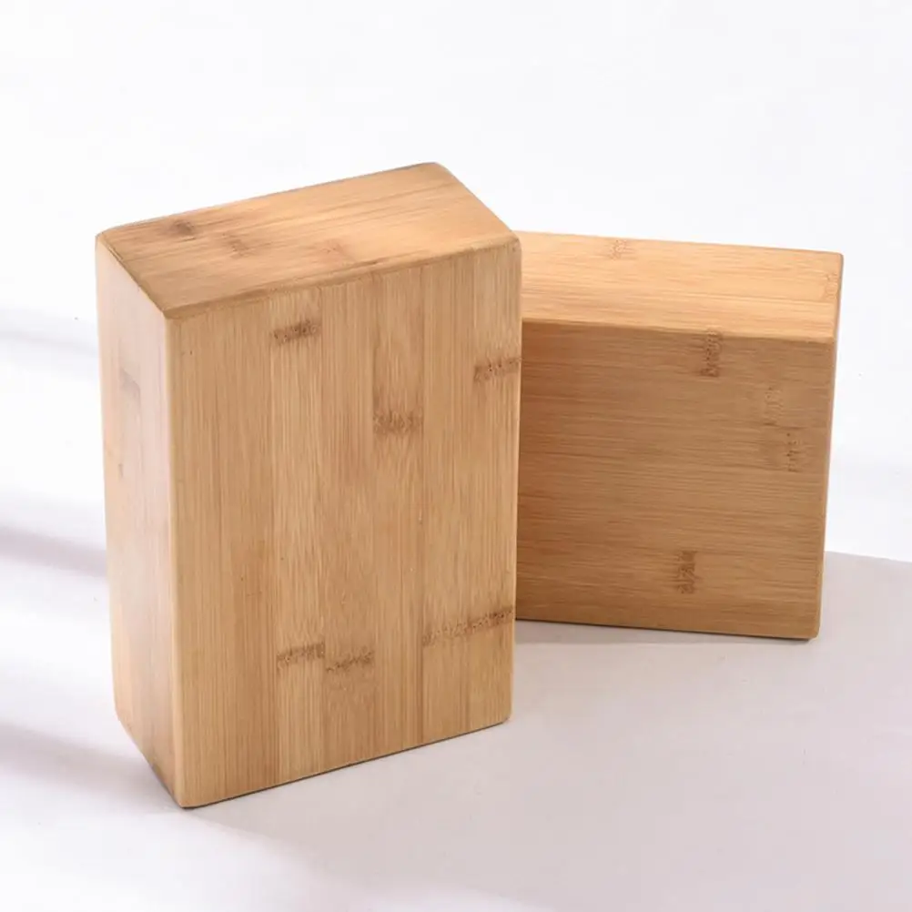 

Yoga Bricks Bamboo Durable Safe Smooth Portable Easy Cleaning Training Blocks Practice Balance Fitness Shaping