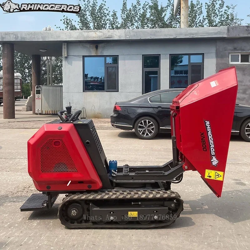 Rhinoceros 300kg 500kg 800kg Mini Dumper XN800 Turning Mini Barrow Crawler Transport Truck