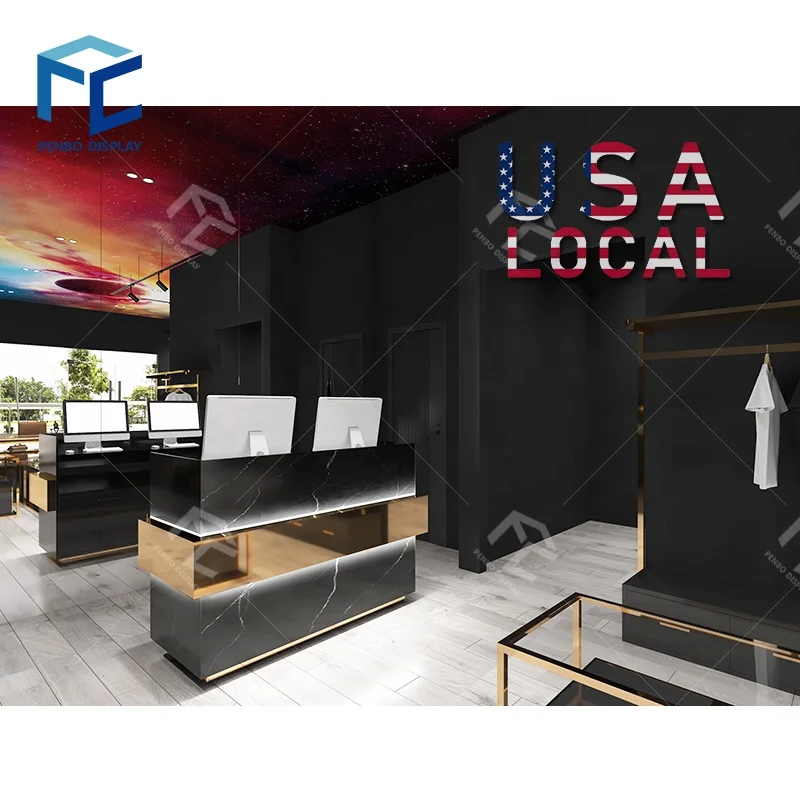 custom.Customized Showroom Clothing Accessory Display Furniture Modern Decoration Shop Clothing Men Garment Shop Showcase Design
