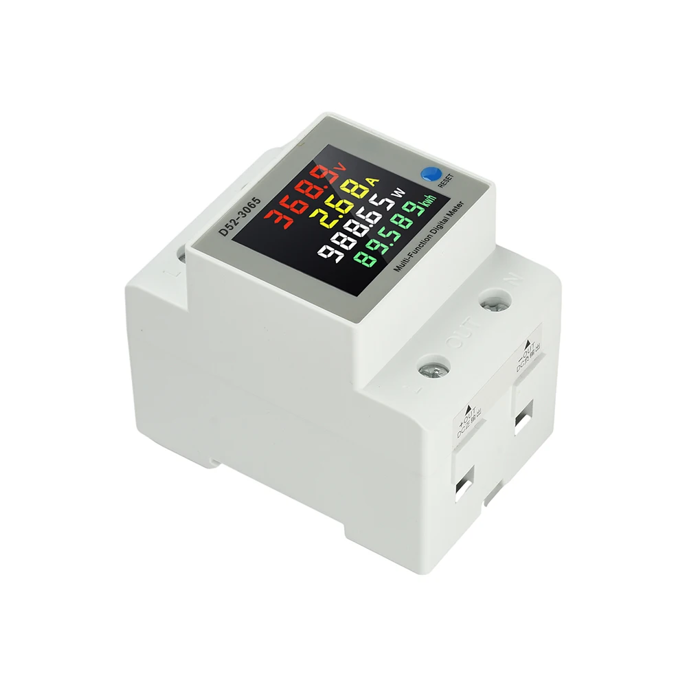 DIN-Schienen-DC-Energiezähler DC14-600V 63A 4-in-1 Multifunktions-LCD-DC-Watt-KWh-Zähler mit automatischer Datenspeicherung für Solarbatterie-Motorüberwachung – Detail 24