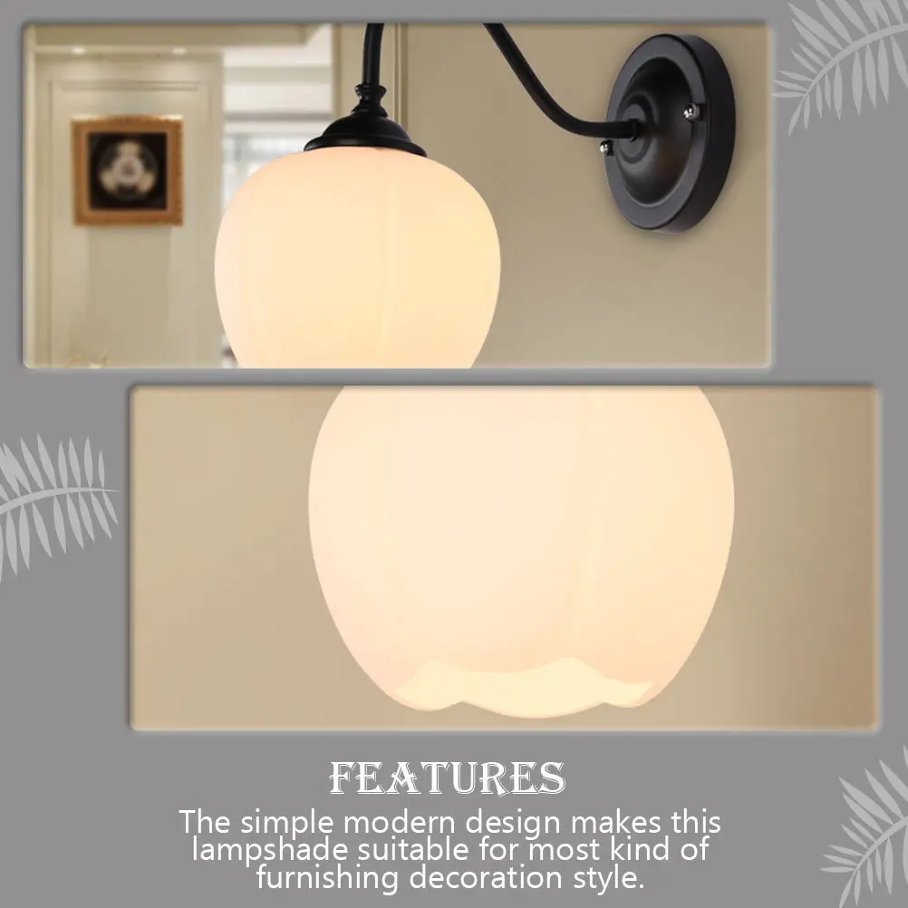 

Premium Frosted Glass Lampshade Long Lasting Pendant Light Cover for Home Decoration Replace Old Broken Shades Simple Design