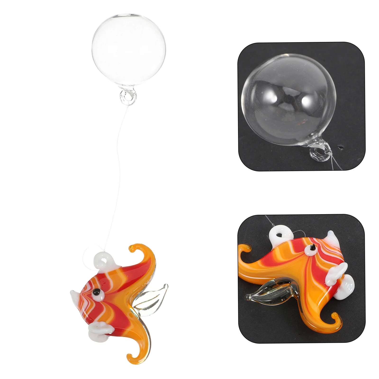 

Glass Floating Fish Lifelike Aquarium Decor Realistic Glass Ornaments for Fish Tank Underwater Landscape Enhancements