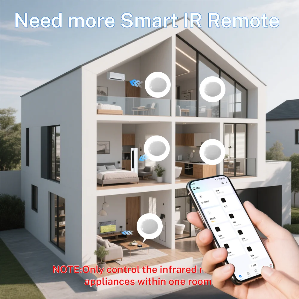 Tuya WiFi IR Remote Control For Smart Home APP Remote Control For AC TV Remote Works with SmartLife Google Home Yandex Alexa