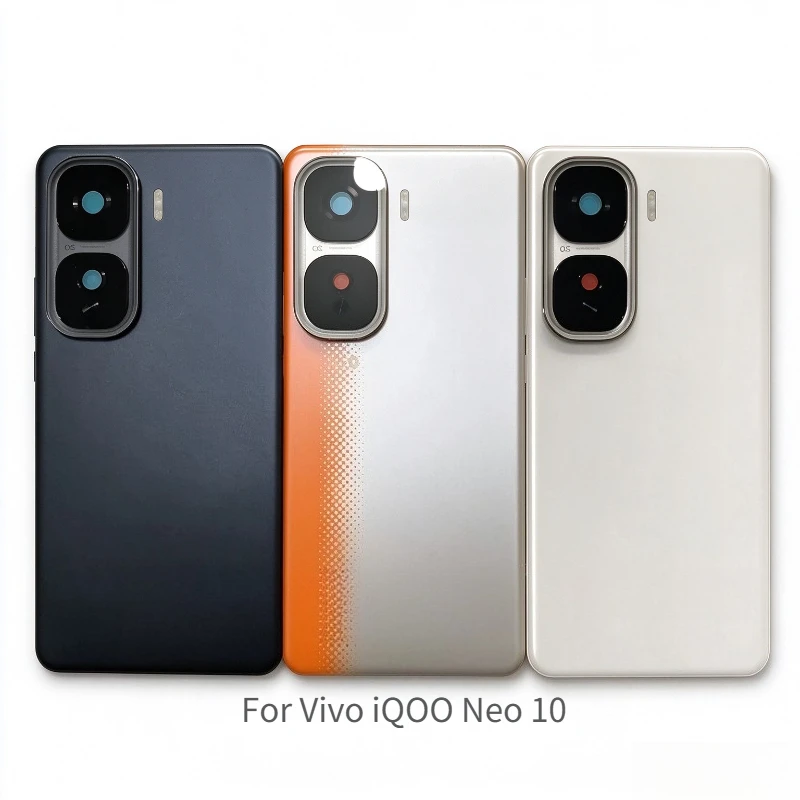 A+ For Vivo iQOO Neo 10 Neo10 Rear Glass Case With Camera Frame + Camera Lens + Adhesive Tape, Replacement Repair Part