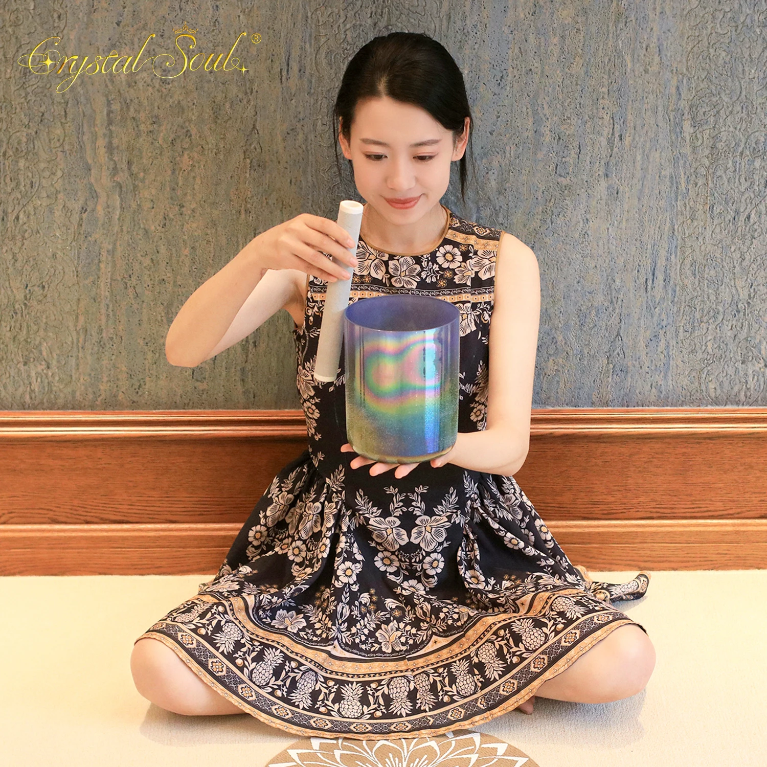 

Crystal Soul High Quality Customized Classic Seven Chakras Alchemy Crystal Bowl for Sound Therapy Energy Balance