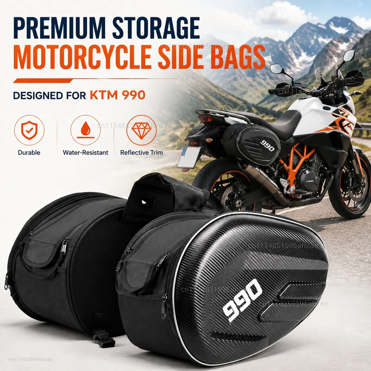 For KTM 990 Super Duke 990 Supermoto R 2005 2007 2008 2009 2010 2011 2012 2PCS Motorcycle Pannier Bags Luggage Saddle Bags Side