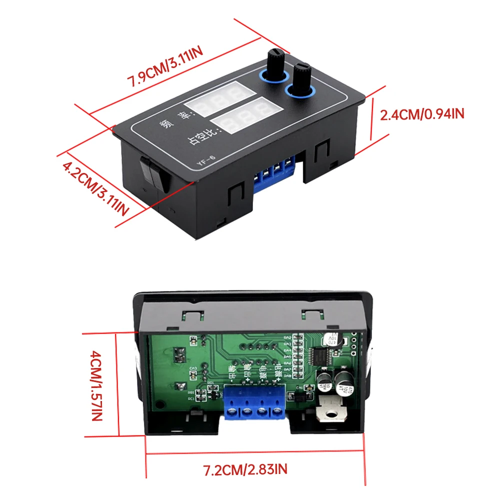 PWM Square Wave Rectangular Wave Signal Generator Driver Module Pulse Frequency Duty Cycle Adjustable DC Frequency Tester