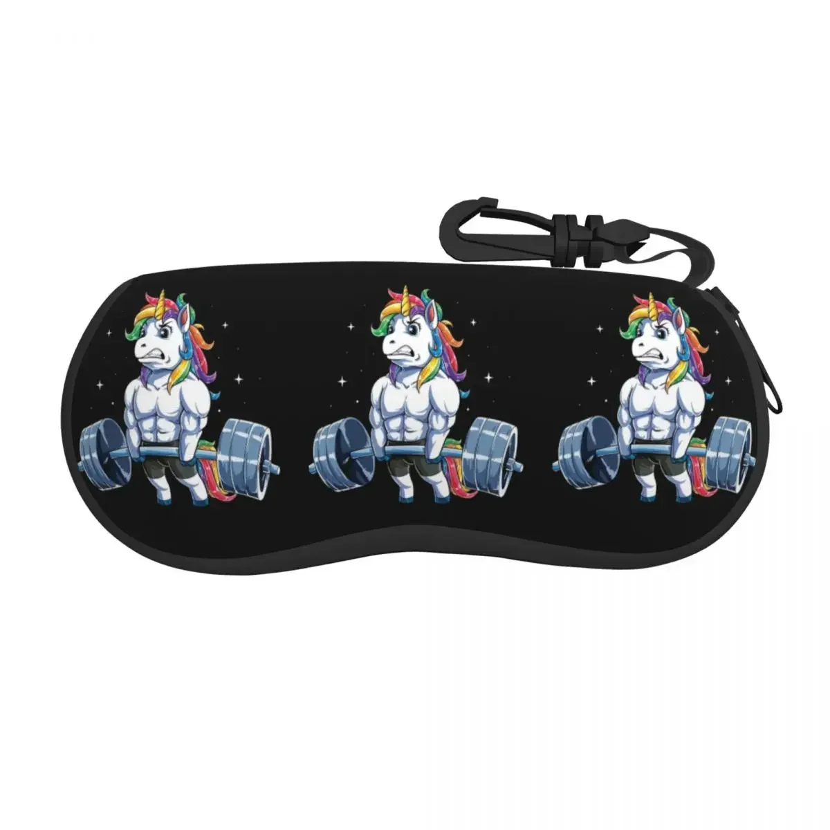 Arco-íris Shell Óculos Case para Fitness Gym, Unicórnio, Halterofilismo, Deadlift, Unisex, Cool Eyeglasses Case, Sunglasses Protector Box