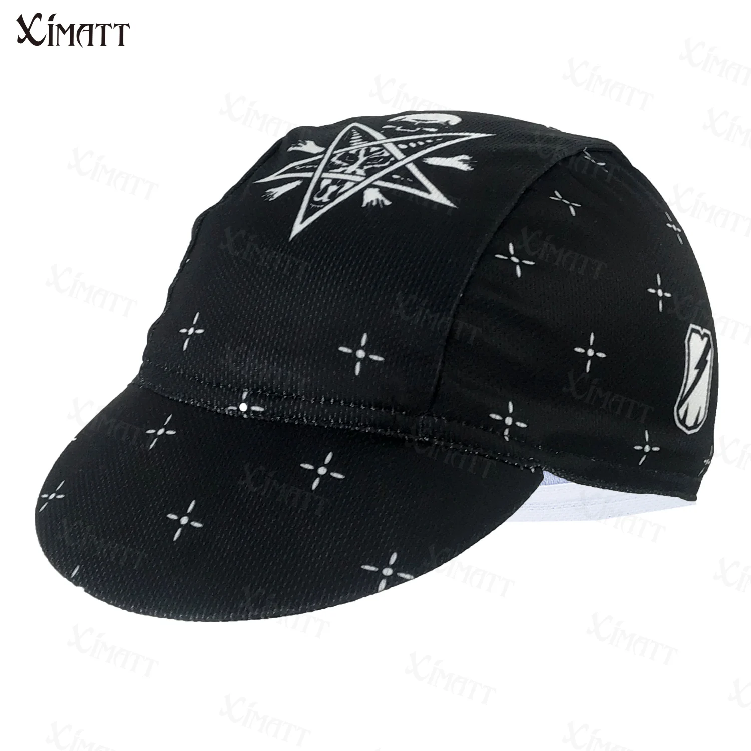 XIMATT Classic Retro Black Skull Polyester Summer Bicycle Men\'s Caps Apply To Cycling Running Climbing Quick Dry Balaclava Cool
