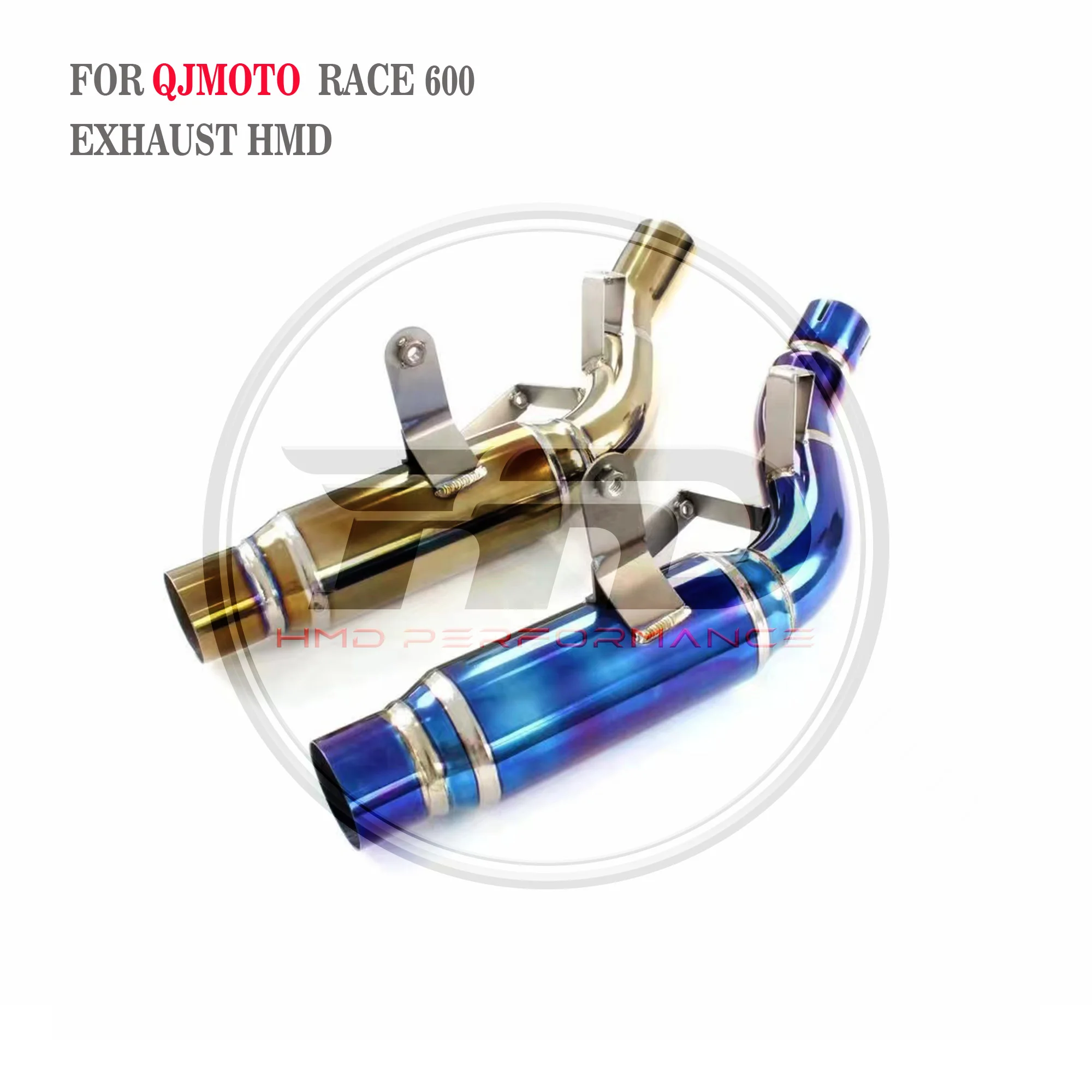 

HMD Titanium Motorcycle Exhaust System Performance Catback For Qjmotor Race 600 2022+ Racing Header