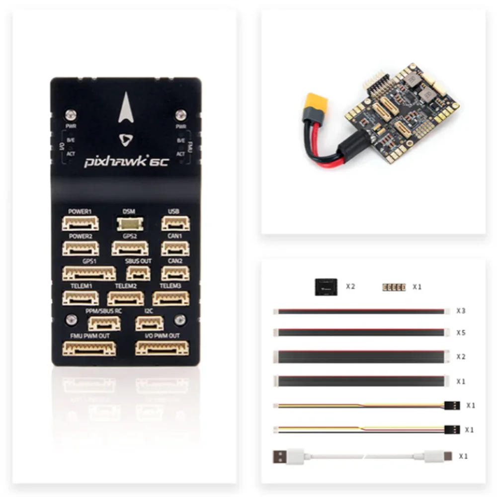 Nuovo controller di volo per pilota automatico HolyBro Pixhawk 6C (custodia in alluminio/plastica) Modulo di alimentazione PM02 / PM07 Modulo GPS M9N / M10