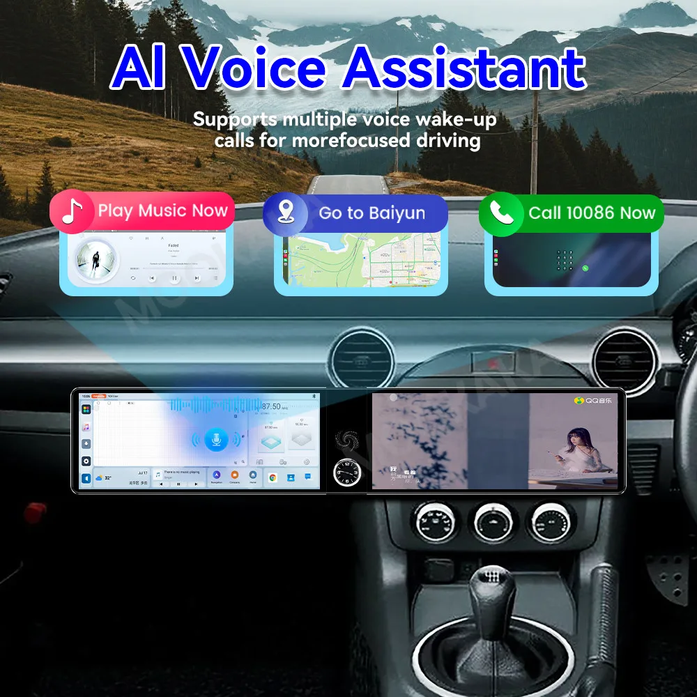 Qualcomm Android 13 Radio For MAZDA MX5 2005-2015 Dual Screen GPS Multimedia Navigation Car Stereo Receiver player IPS Head Unit