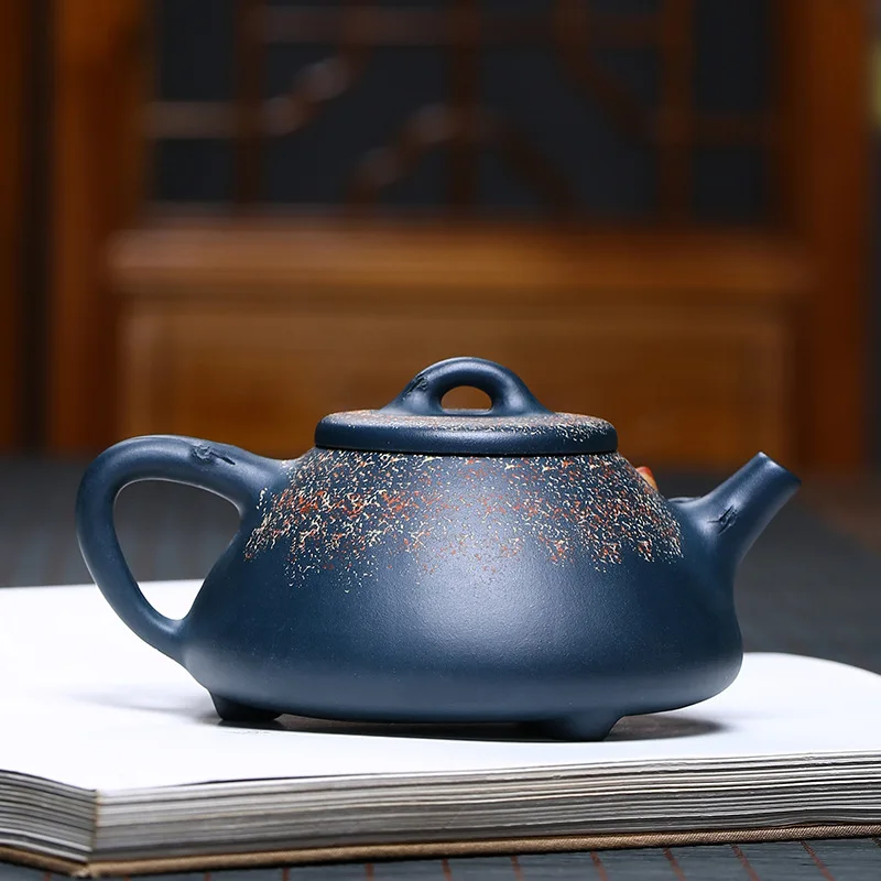 Purple Clay Teapot Raw Ore Sky Blue Mash Longevity Peach Shipiao Teapot Teapot One Piece Dropshipping Rain Medium Sand Total Dis