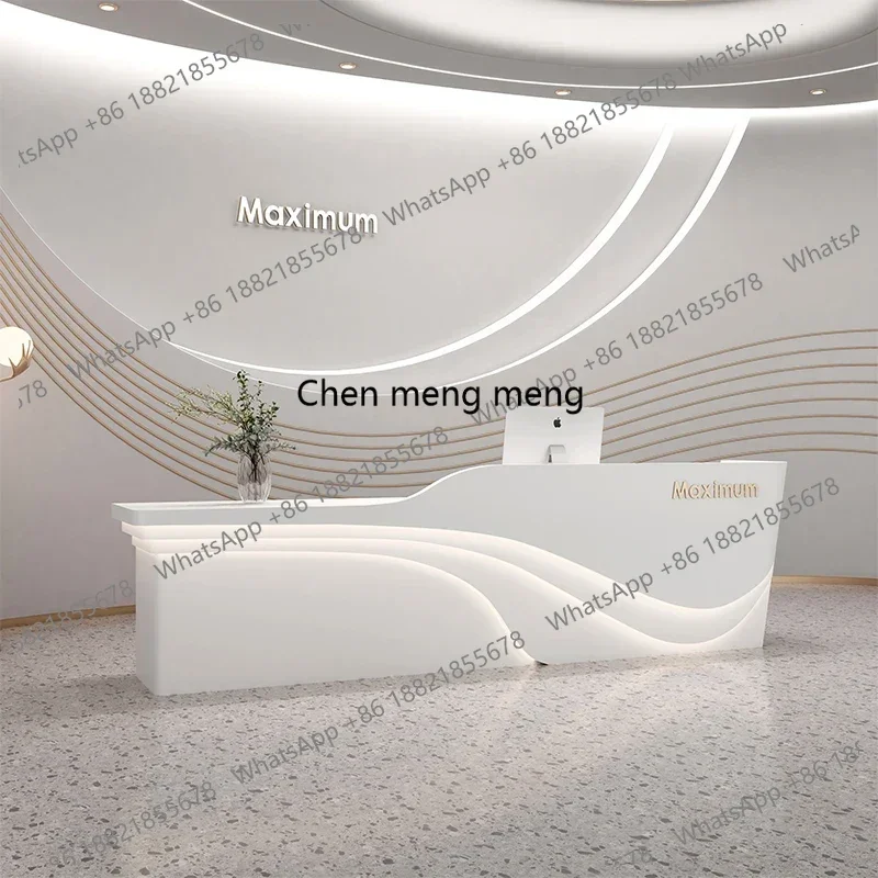 

Современные простые стойки ресепшн Zj6660 в скандинавском стиле, белые, для магазинов, жилых комплексов, хостелов, минимаркетов, мебель для торговых точек