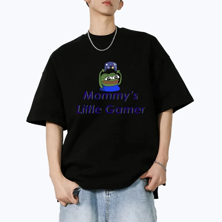 

Лето 2029, высококачественные футболки с короткими рукавами Mommy S Little Gamer, женская и мужская уличная одежда, футболка большого размера из 100% хлопка