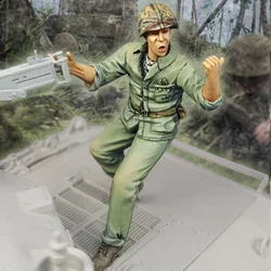 1/35 Scale Resin Soldier Figure Model Kit II US Marine Corps Soldier Pacific GK Miniature Unassembled and Unpainted DIY Toys