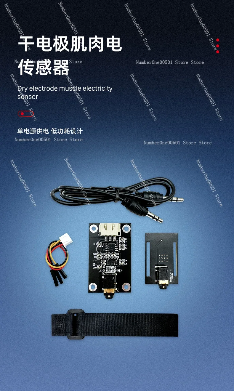 Single Lead EMG Sensor Module Dry Electrode Muscle Signal Acquisition Board Open Source Wearable Detection Kit